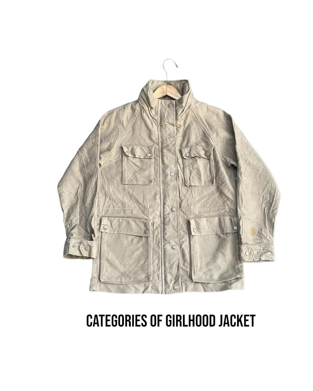 image of Military Japanese Mysty Women Parka Jacket in Brown (Size Medium)