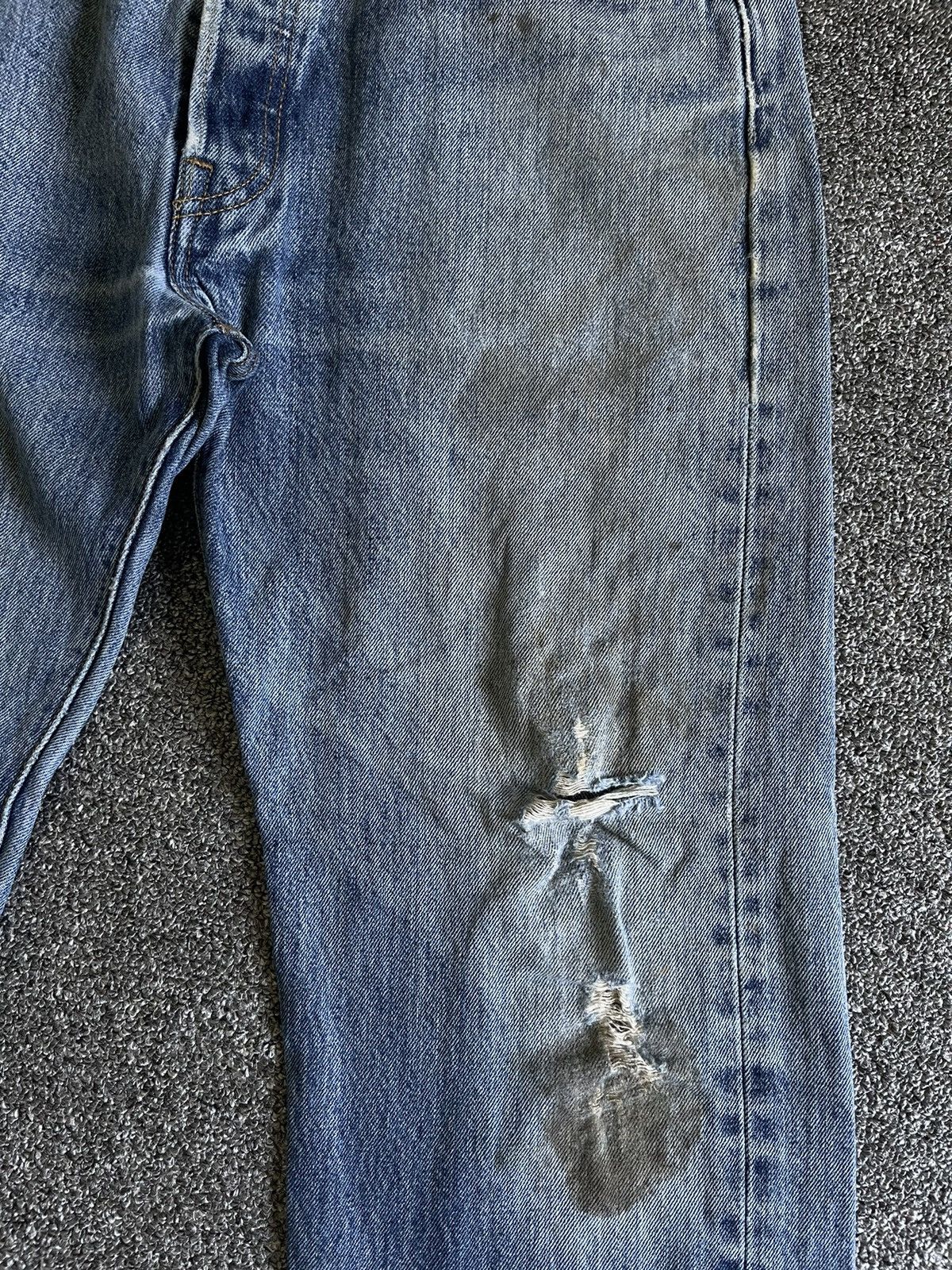 Levi's Levis Jean 501 distressed Blue Fade Grunge Rock Pant Size US 34 / EU 50 - 5 Thumbnail