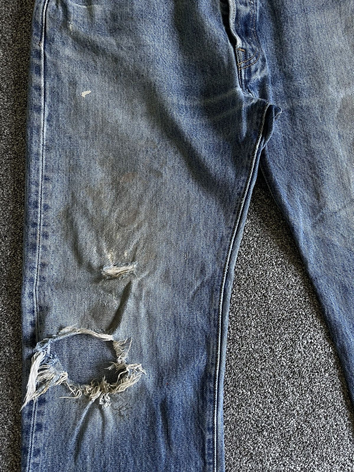 Levi's Levis Jean 501 distressed Blue Fade Grunge Rock Pant Size US 34 / EU 50 - 4 Thumbnail