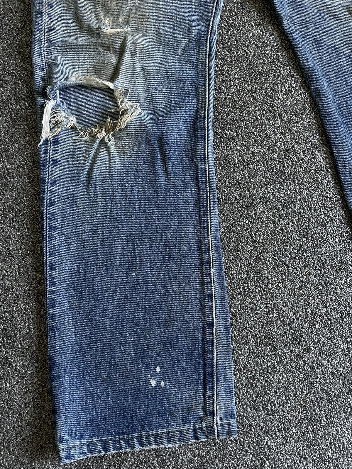 Levi's Levis Jean 501 distressed Blue Fade Grunge Rock Pant Size US 34 / EU 50 - 6 Thumbnail
