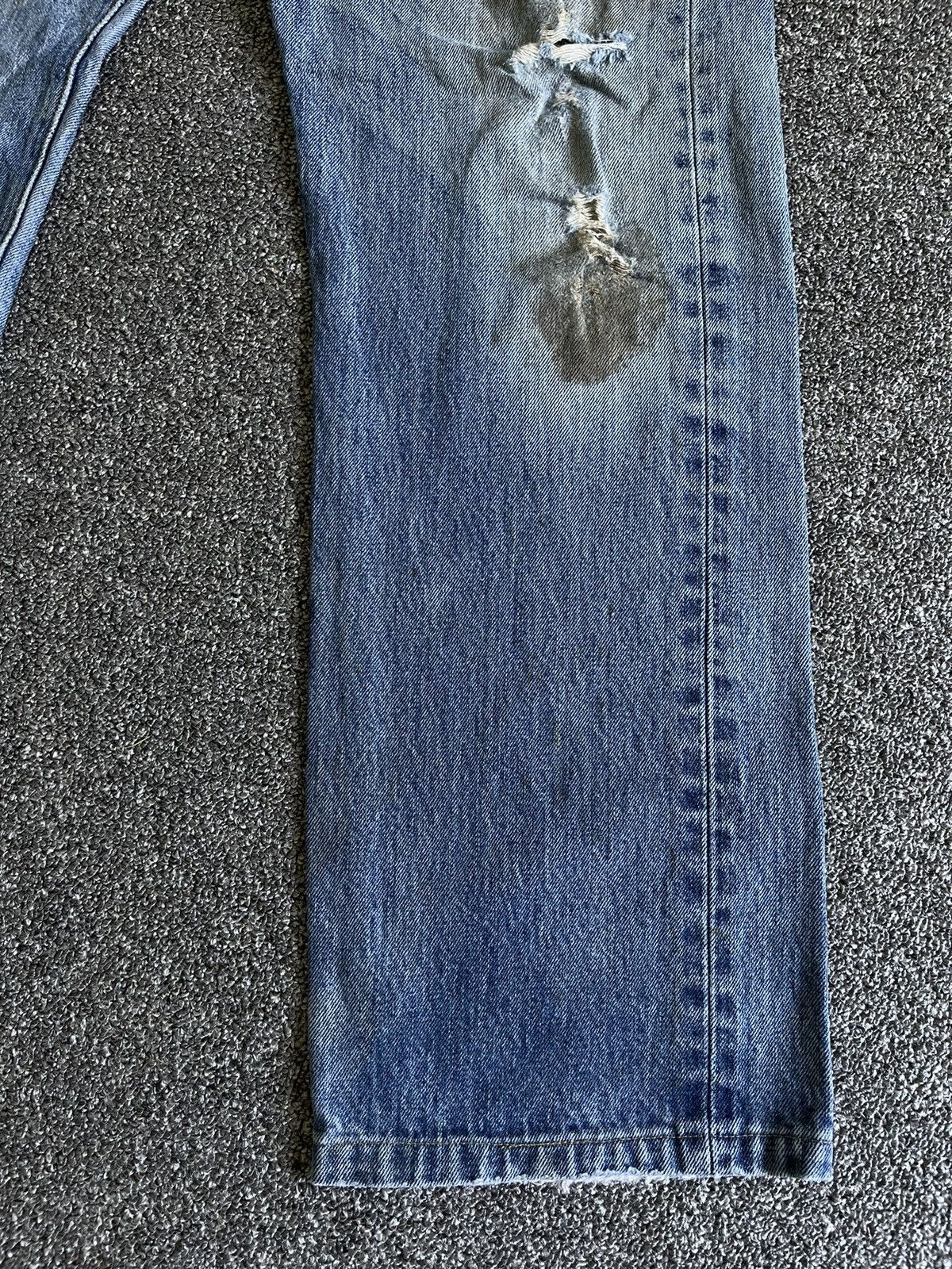 Levi's Levis Jean 501 distressed Blue Fade Grunge Rock Pant Size US 34 / EU 50 - 7 Thumbnail