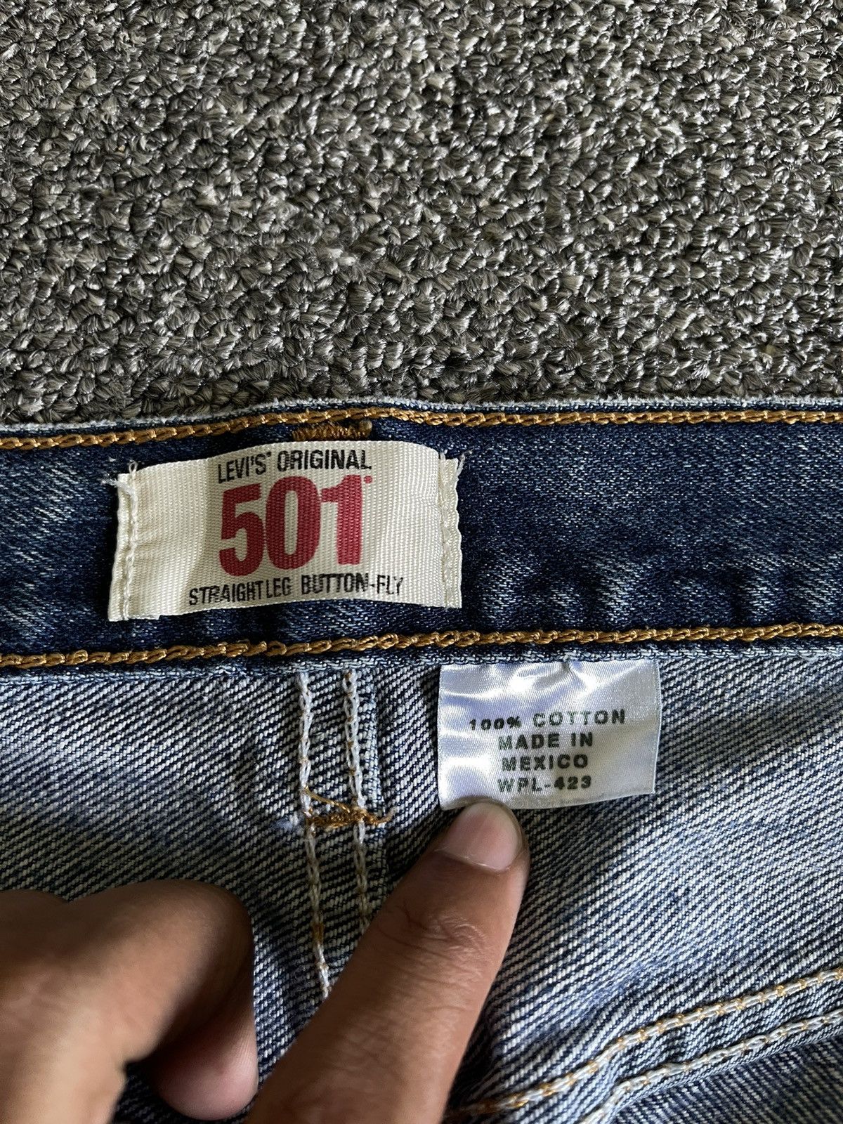 Levi's Levis Jean 501 distressed Blue Fade Grunge Rock Pant Size US 34 / EU 50 - 15 Thumbnail