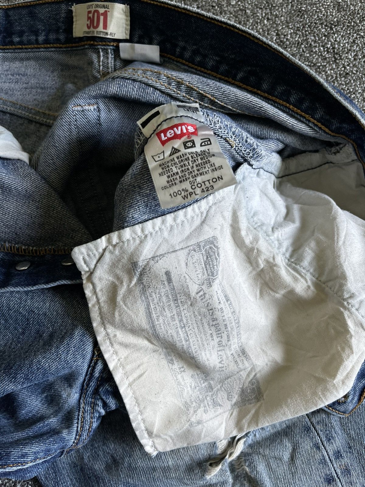 Levi's Levis Jean 501 distressed Blue Fade Grunge Rock Pant Size US 34 / EU 50 - 16 Thumbnail