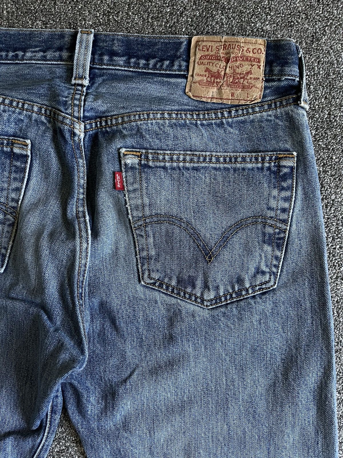 Levi's Levis Jean 501 distressed Blue Fade Grunge Rock Pant Size US 34 / EU 50 - 11 Thumbnail