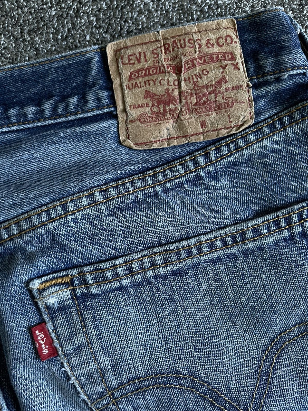 Levi's Levis Jean 501 distressed Blue Fade Grunge Rock Pant Size US 34 / EU 50 - 12 Thumbnail