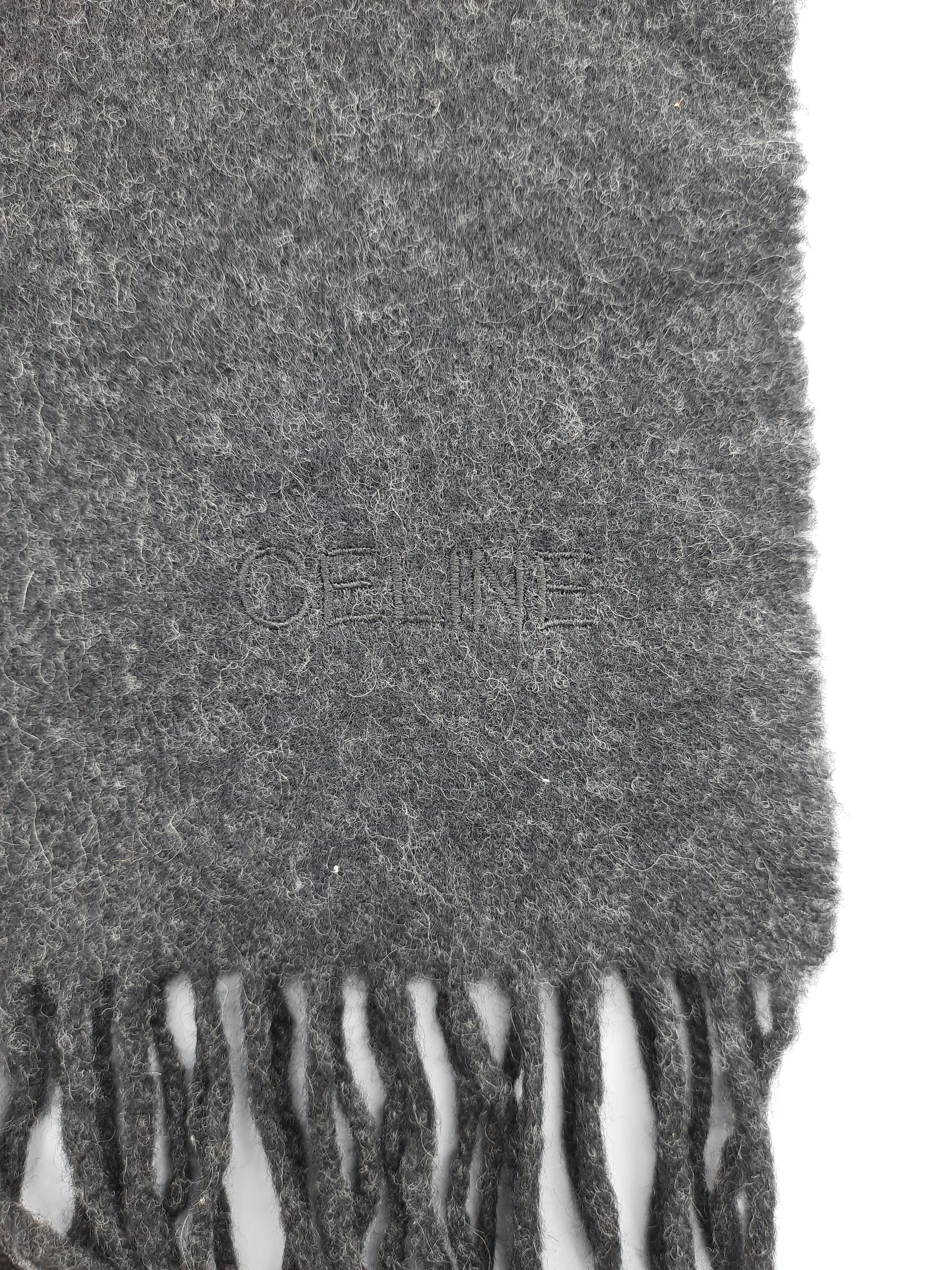 Celine × Vintage Vintage Celine Plain Scarf Wool - MFA149 Size ONE SIZE - 3 Thumbnail