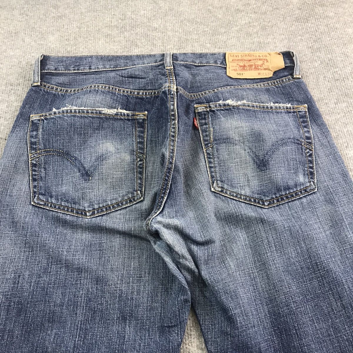 Levi's Vintage Clothing × Vintage BAGGY💥Levi’s 501 Blue Faded denim pants Size US 34 / EU 50 - 11 Thumbnail