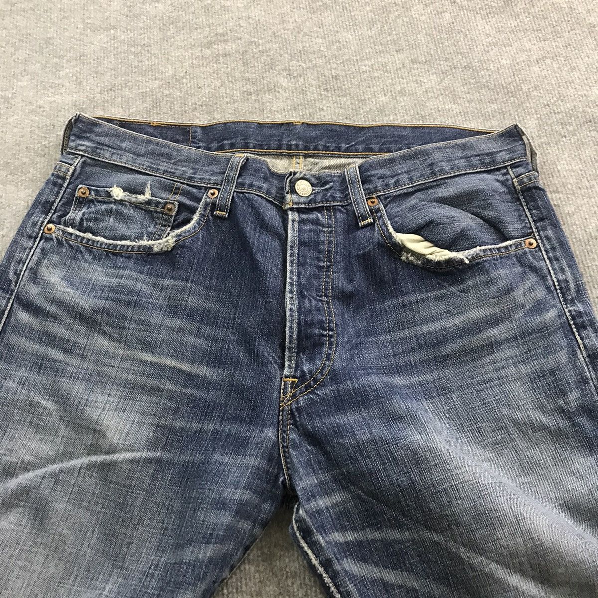Levi's Vintage Clothing × Vintage BAGGY💥Levi’s 501 Blue Faded denim pants Size US 34 / EU 50 - 7 Thumbnail