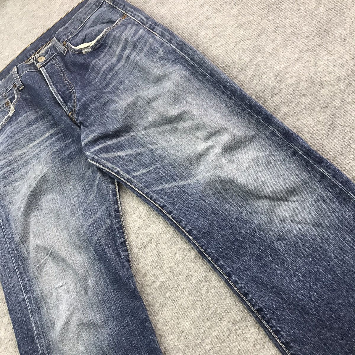 Levi's Vintage Clothing × Vintage BAGGY💥Levi’s 501 Blue Faded denim pants Size US 34 / EU 50 - 3 Thumbnail