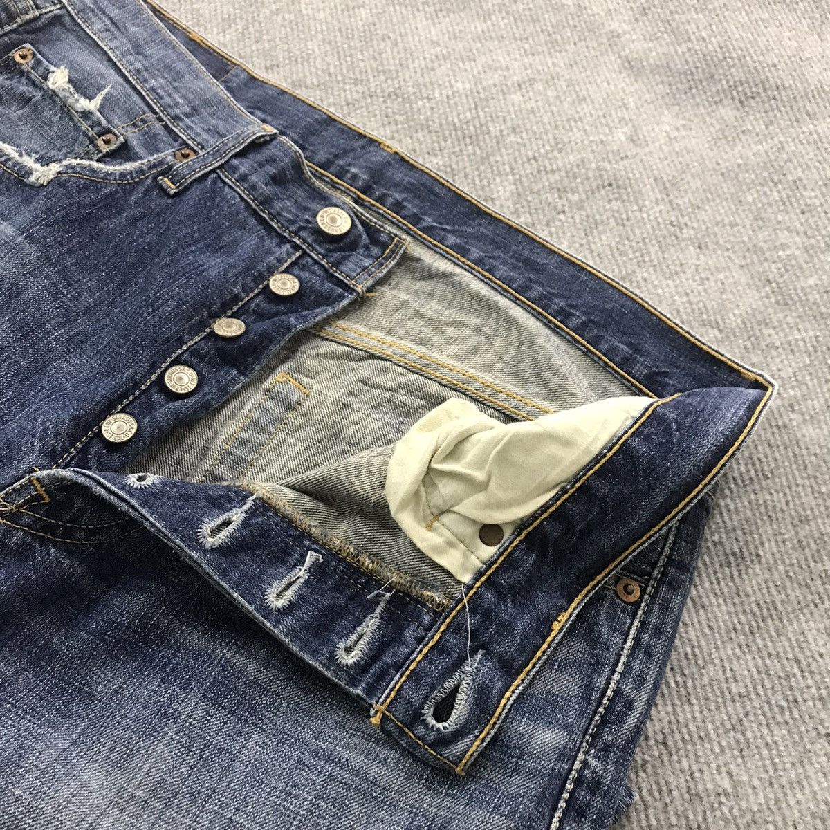 Levi's Vintage Clothing × Vintage BAGGY💥Levi’s 501 Blue Faded denim pants Size US 34 / EU 50 - 17 Thumbnail