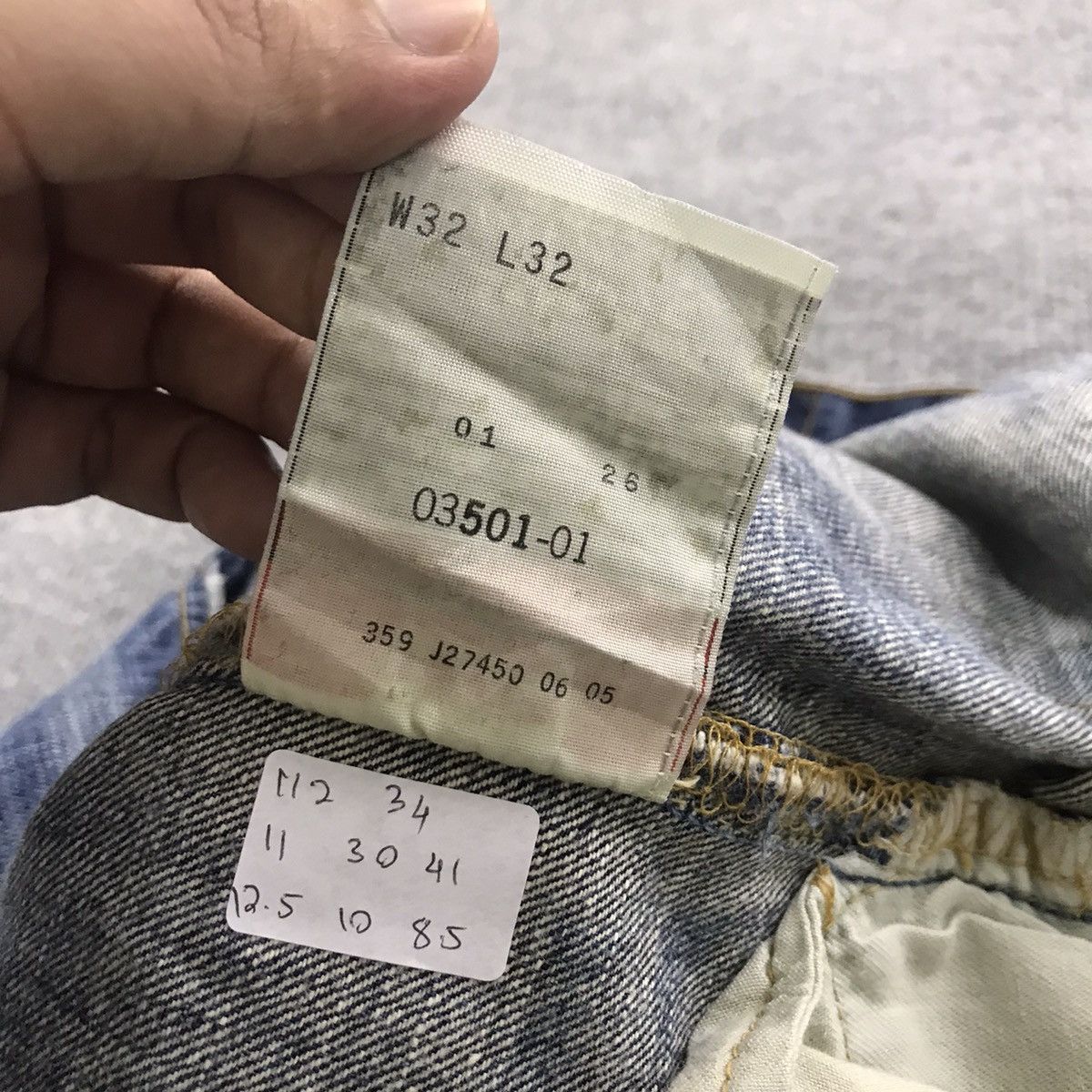 Levi's Vintage Clothing × Vintage BAGGY💥Levi’s 501 Blue Faded denim pants Size US 34 / EU 50 - 19 Thumbnail
