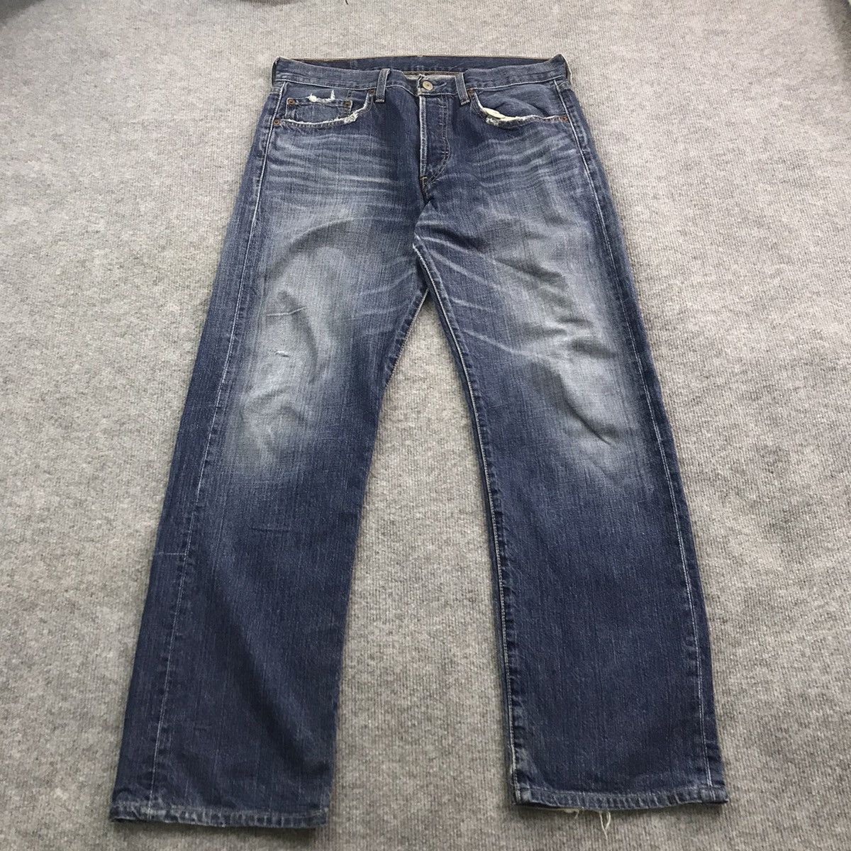 Levi's Vintage Clothing × Vintage BAGGY💥Levi’s 501 Blue Faded denim pants Size US 34 / EU 50 - 2 Thumbnail