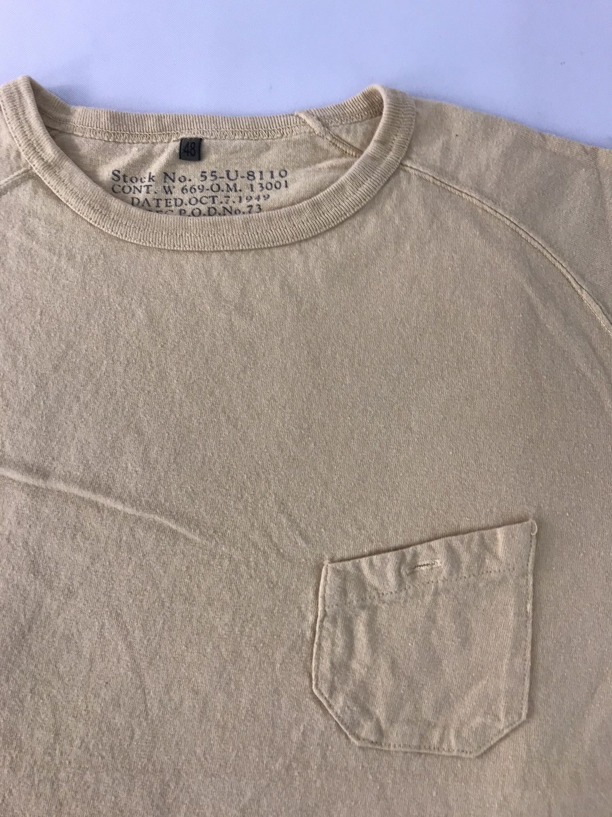 Nigel Cabourn Nigel Cabourn Stock No 55 Plain Single Pocket Tee Size US S / EU 44-46 / 1 - 4 Thumbnail