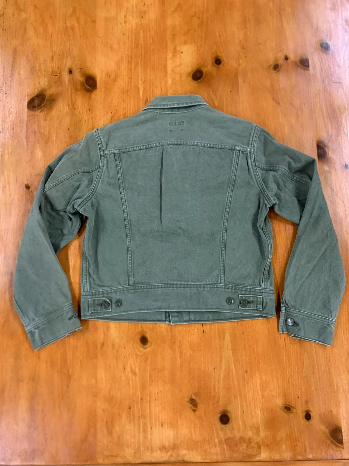 Kapital × Kapital Kountry Kapital Olive Cropped Denim Military Jacket Size XS / US 0-2 / IT 36-38 - 5 Thumbnail