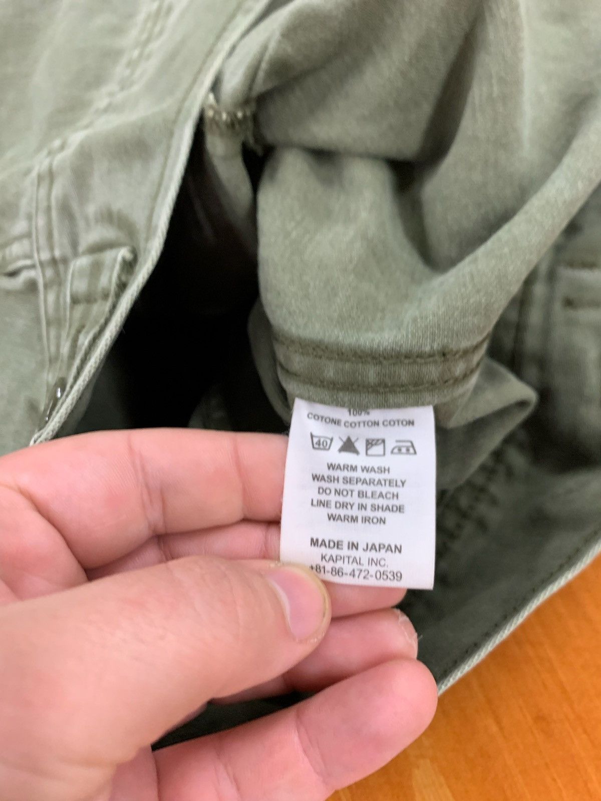 Kapital × Kapital Kountry Kapital Olive Cropped Denim Military Jacket Size XS / US 0-2 / IT 36-38 - 3 Thumbnail