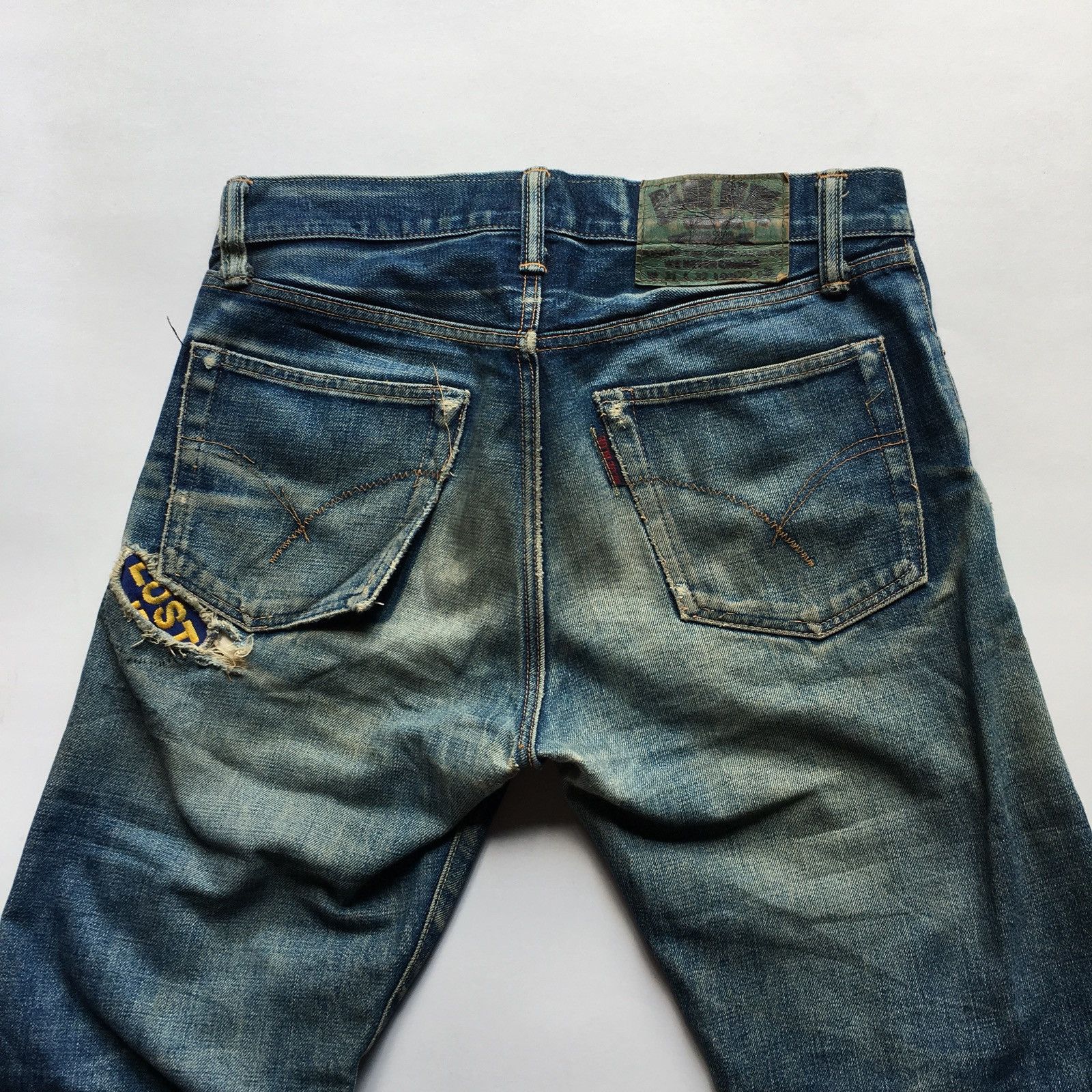 Blue Blue Japan Blue Blue Japan Selvedge Distressed Jeans Size US 31 - 5 Thumbnail