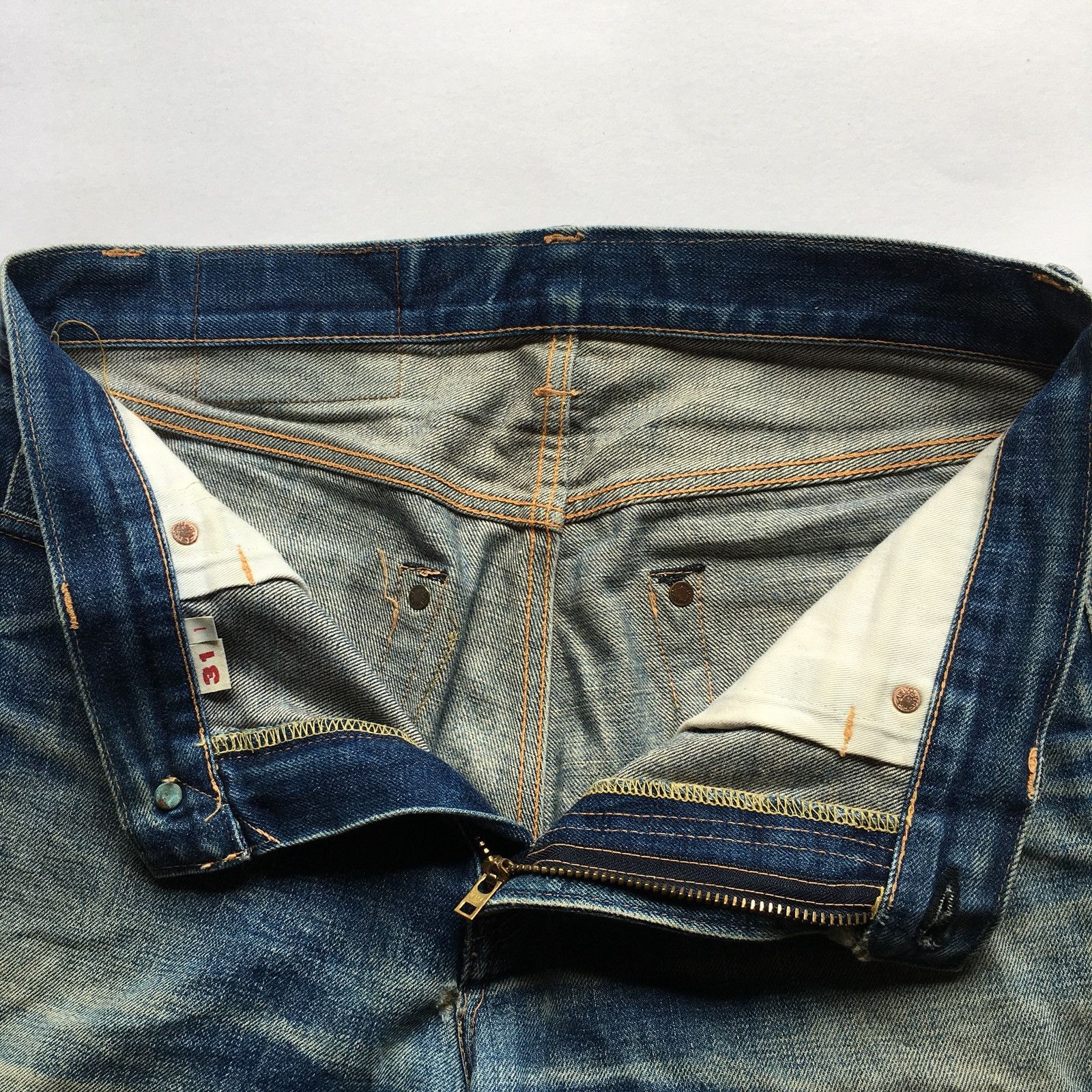 Blue Blue Japan Blue Blue Japan Selvedge Distressed Jeans Size US 31 - 4 Thumbnail