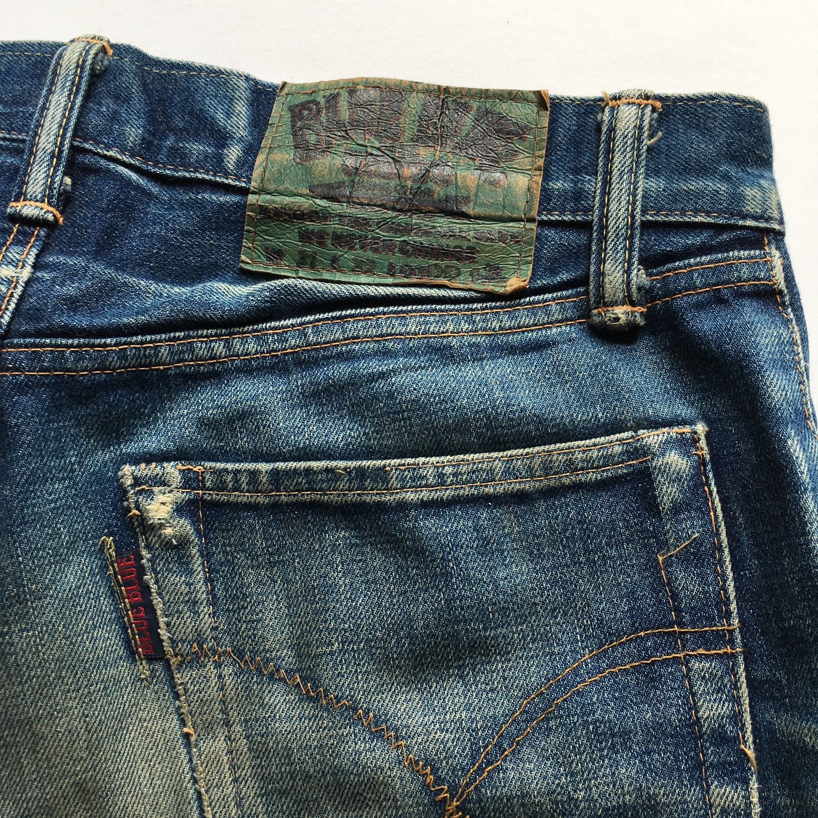 Blue Blue Japan Blue Blue Japan Selvedge Distressed Jeans Size US 31 - 8 Thumbnail