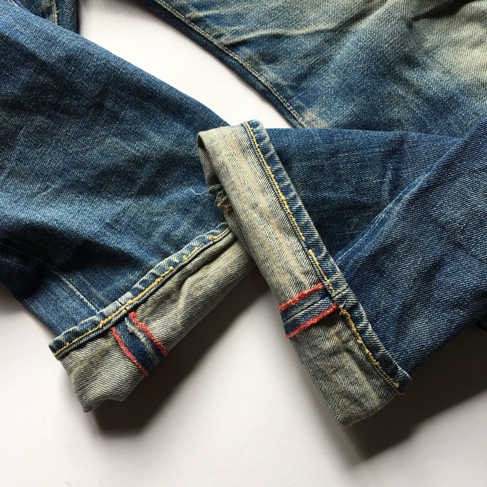 Blue Blue Japan Blue Blue Japan Selvedge Distressed Jeans Size US 31 - 6 Thumbnail