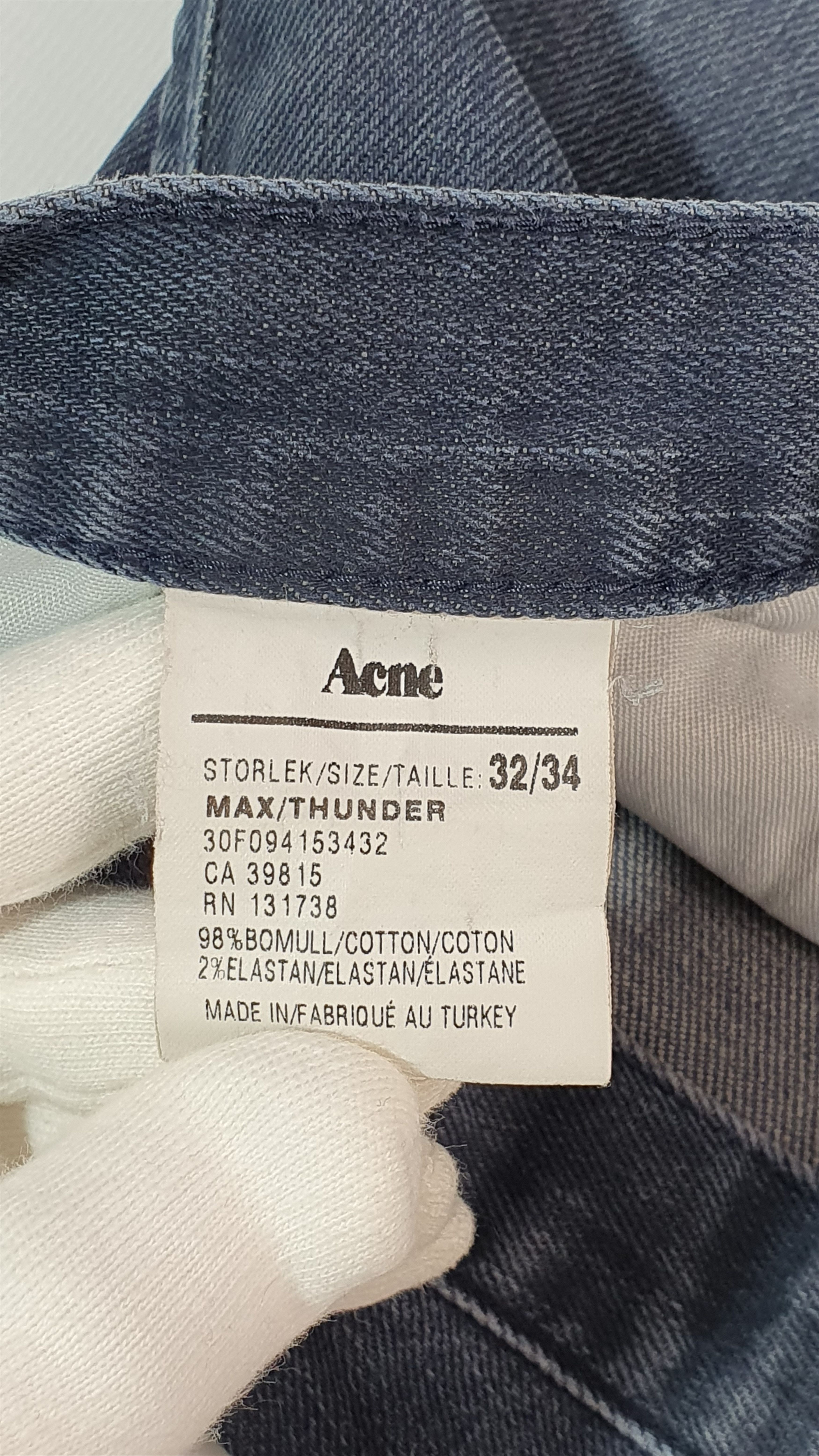 Acne Studios Acne Studios Max/Thunder Denim Jeans seen on KANYE WEST Size US 31 - 5 Thumbnail