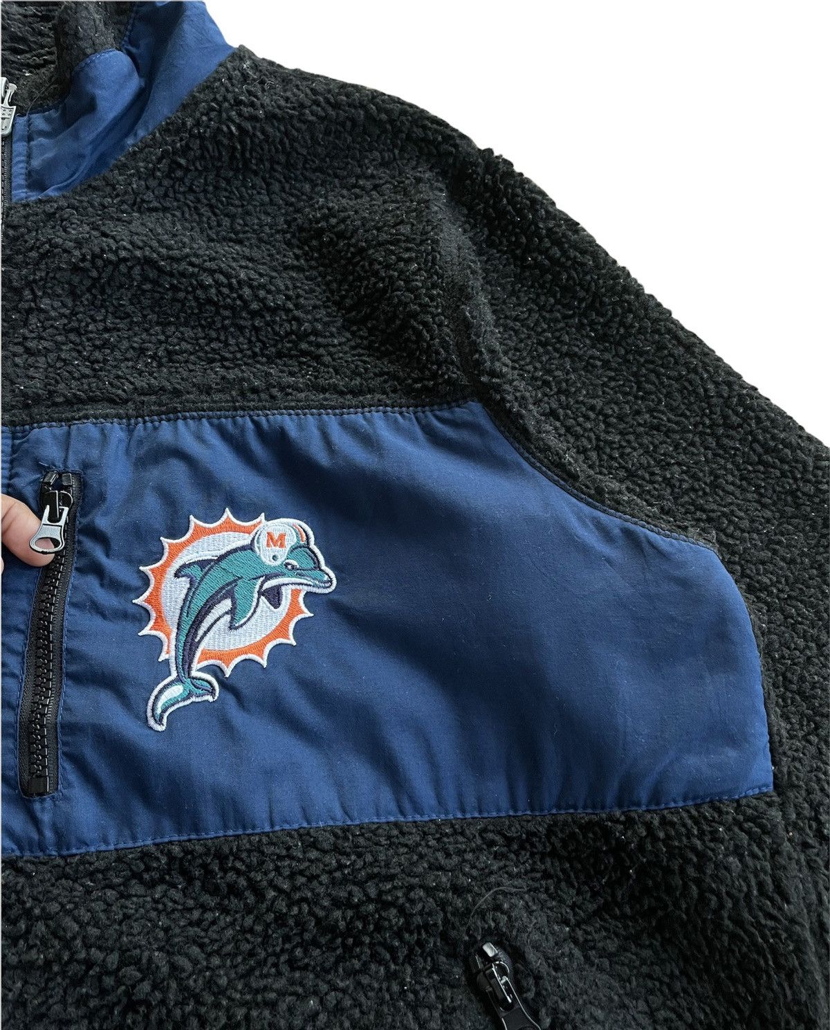 NFL 🔥RARE🔥NFL Dolphins Deep Pile Fleece Jacket Size US M / EU 48-50 / 2 - 8 Thumbnail