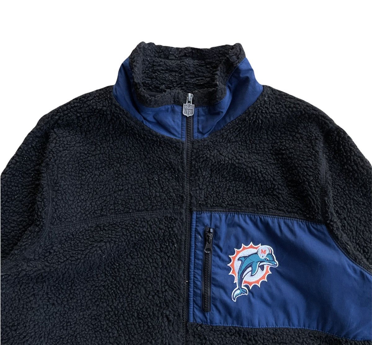 NFL 🔥RARE🔥NFL Dolphins Deep Pile Fleece Jacket Size US M / EU 48-50 / 2 - 6 Thumbnail