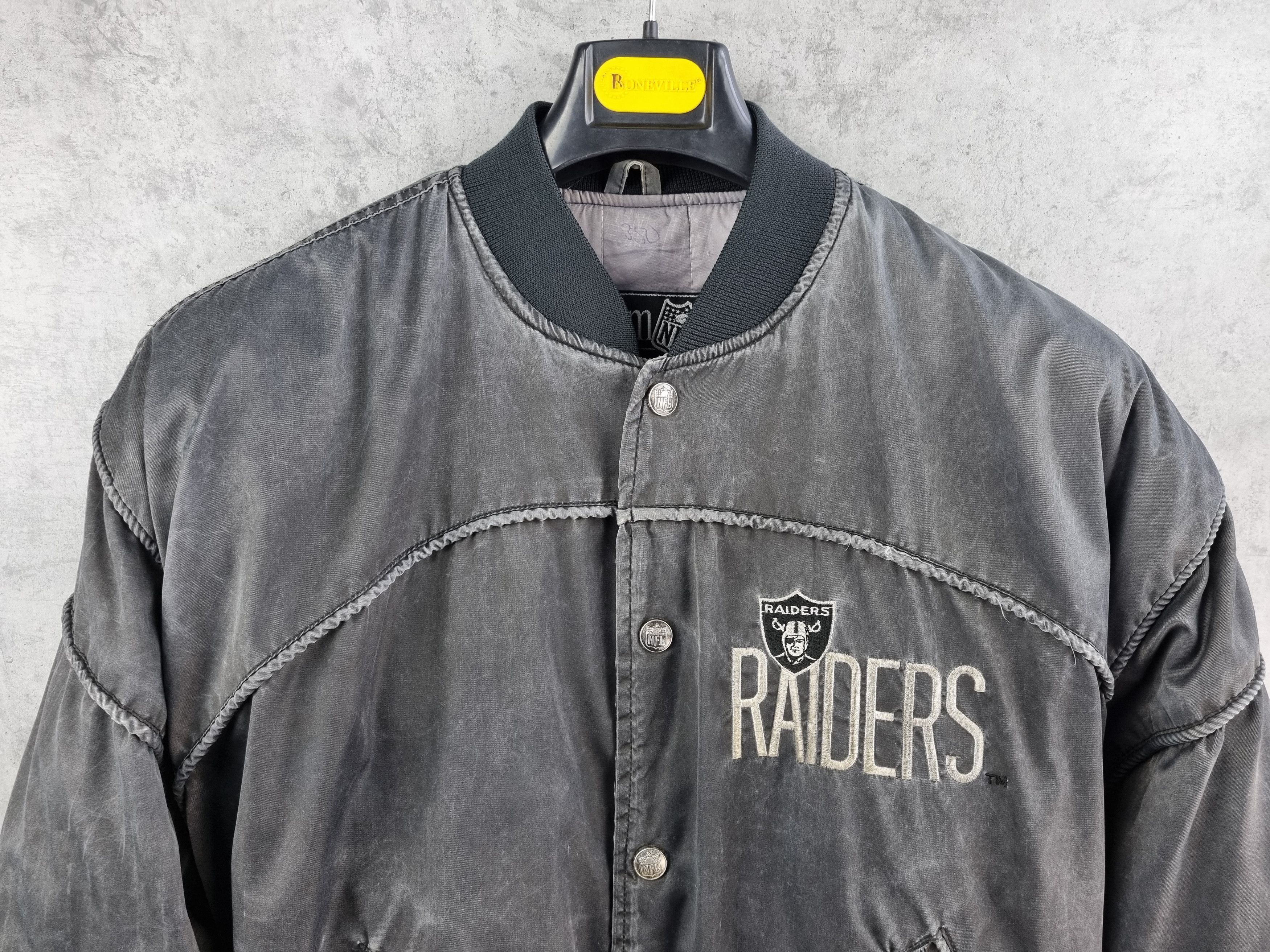 NFL × Vintage 1991 Faded RAIDERS NFL Los Angeles Embroided Logo Bomber Size US M / EU 48-50 / 2 - 4 Thumbnail
