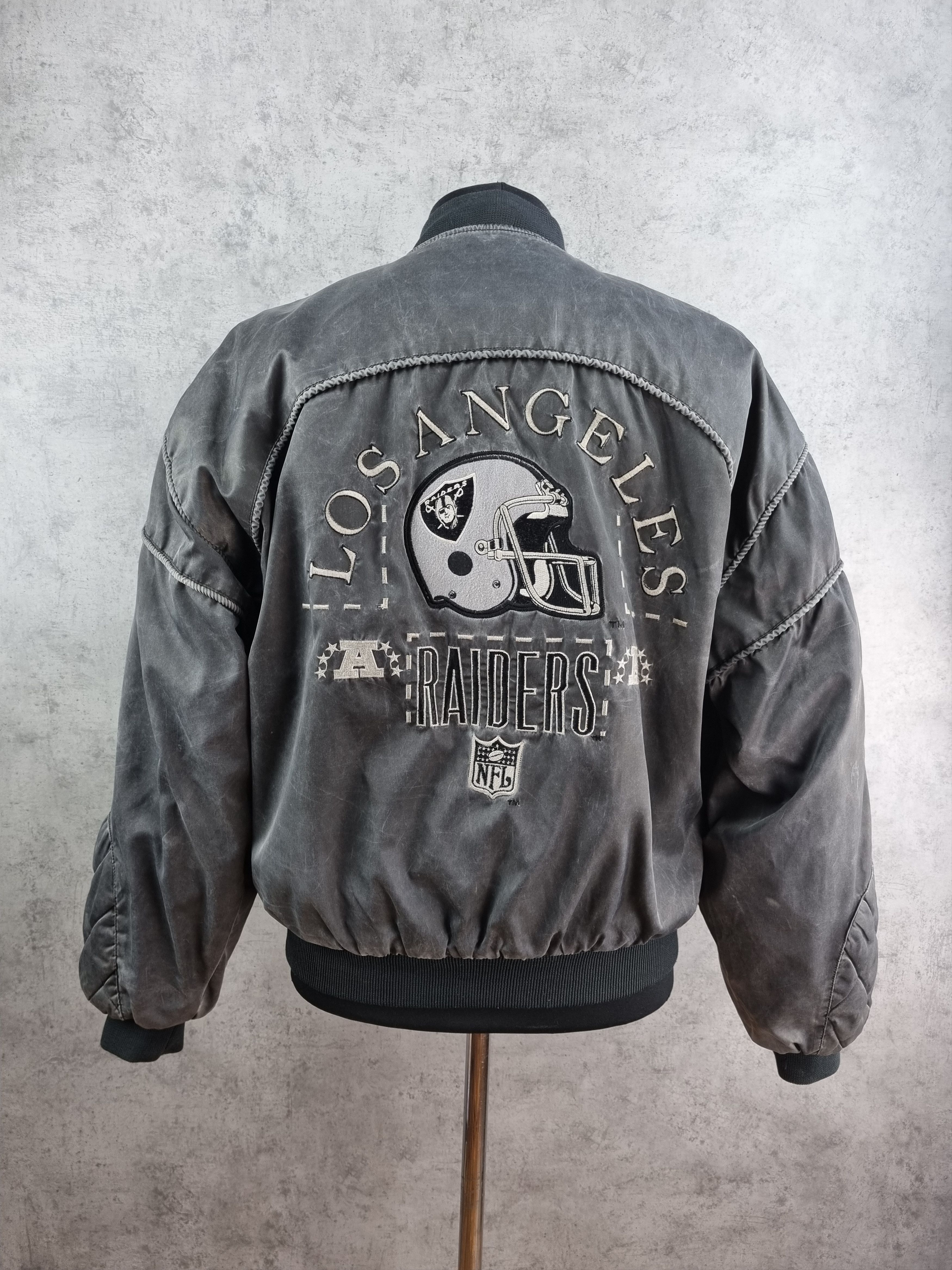 NFL × Vintage 1991 Faded RAIDERS NFL Los Angeles Embroided Logo Bomber Size US M / EU 48-50 / 2 - 1 Thumbnail