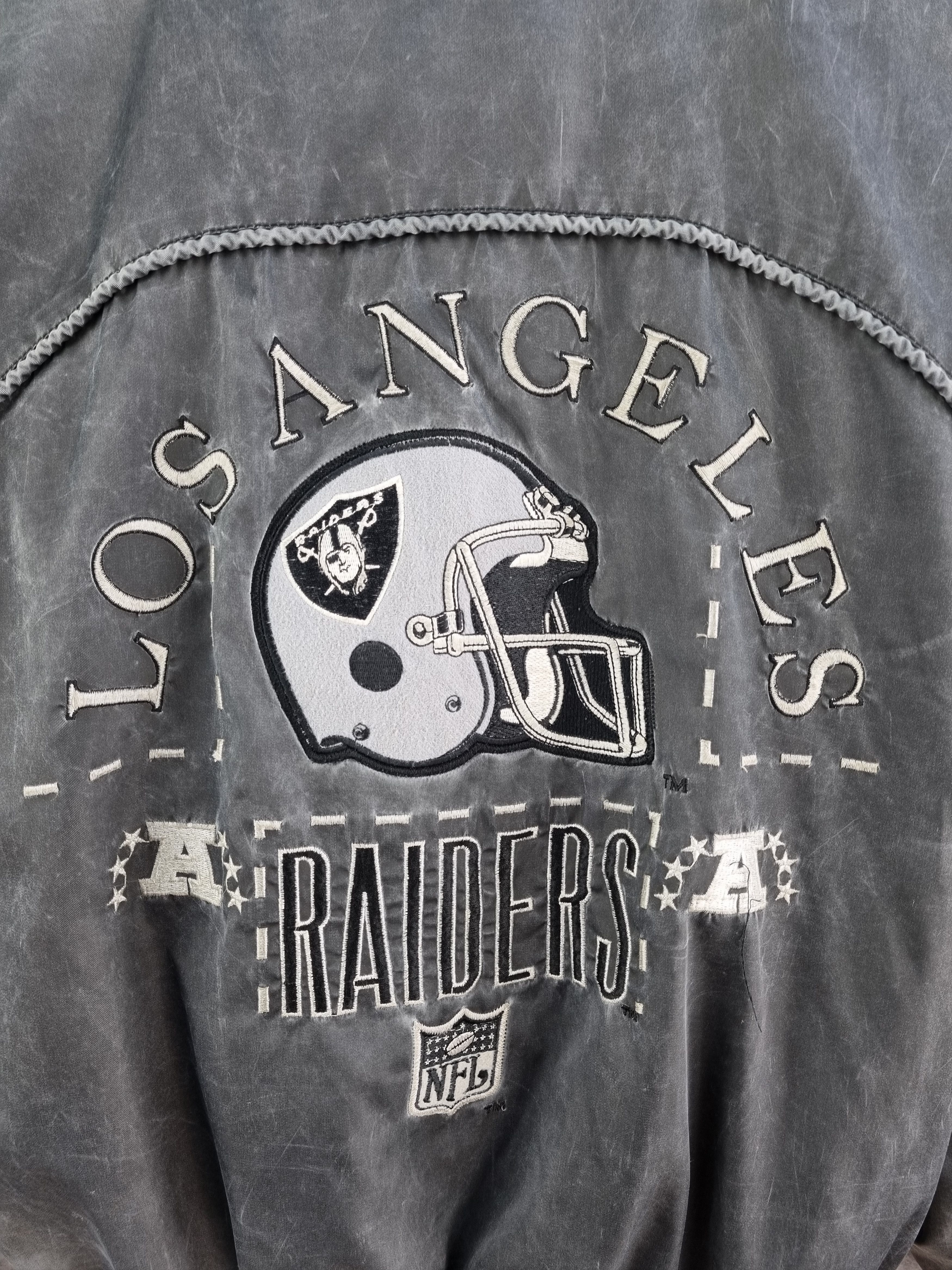 NFL × Vintage 1991 Faded RAIDERS NFL Los Angeles Embroided Logo Bomber Size US M / EU 48-50 / 2 - 6 Thumbnail
