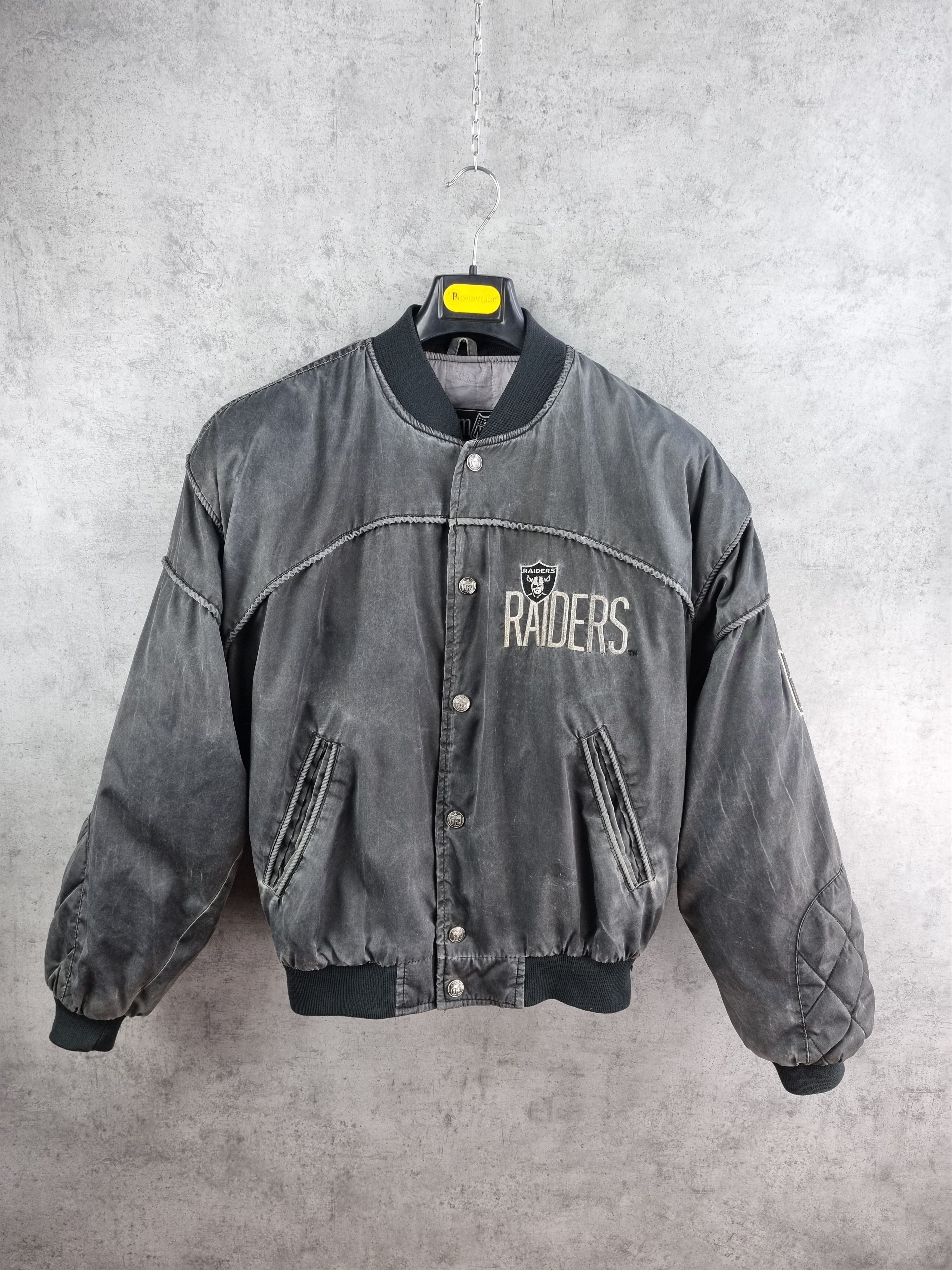NFL × Vintage 1991 Faded RAIDERS NFL Los Angeles Embroided Logo Bomber Size US M / EU 48-50 / 2 - 3 Thumbnail