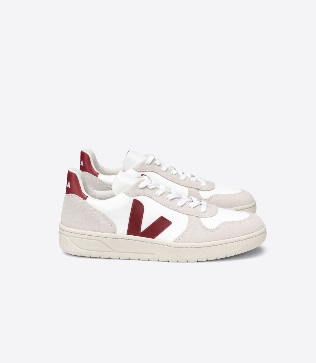 image of Veja V-10 White Natural Marsala Vx0101314B Eu 45 Us 11 Shoes, Men's
