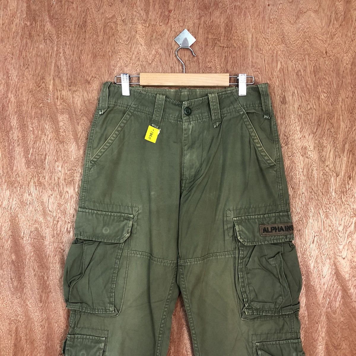 Alpha Industries DLL Alpha Industries Green Multipocket Cargo Pants #1865 Size US 28 / EU 44 - 2 Thumbnail