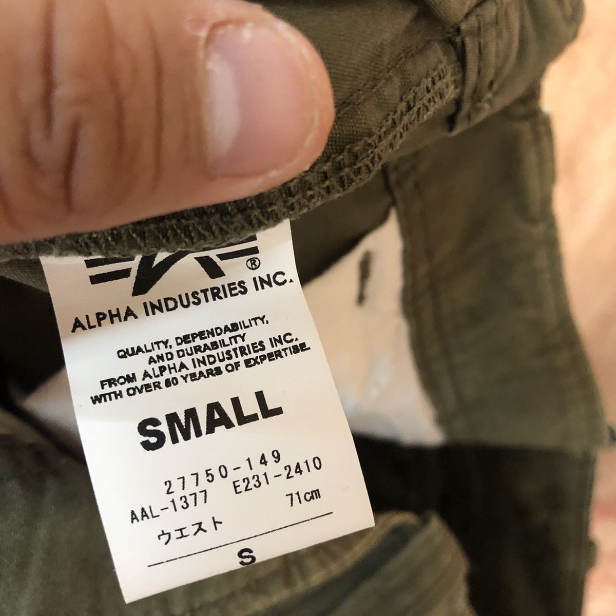 Alpha Industries DLL Alpha Industries Green Multipocket Cargo Pants #1865 Size US 28 / EU 44 - 17 Thumbnail