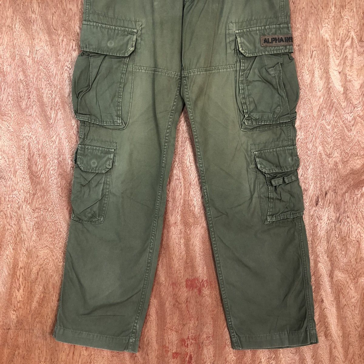 Alpha Industries DLL Alpha Industries Green Multipocket Cargo Pants #1865 Size US 28 / EU 44 - 3 Thumbnail