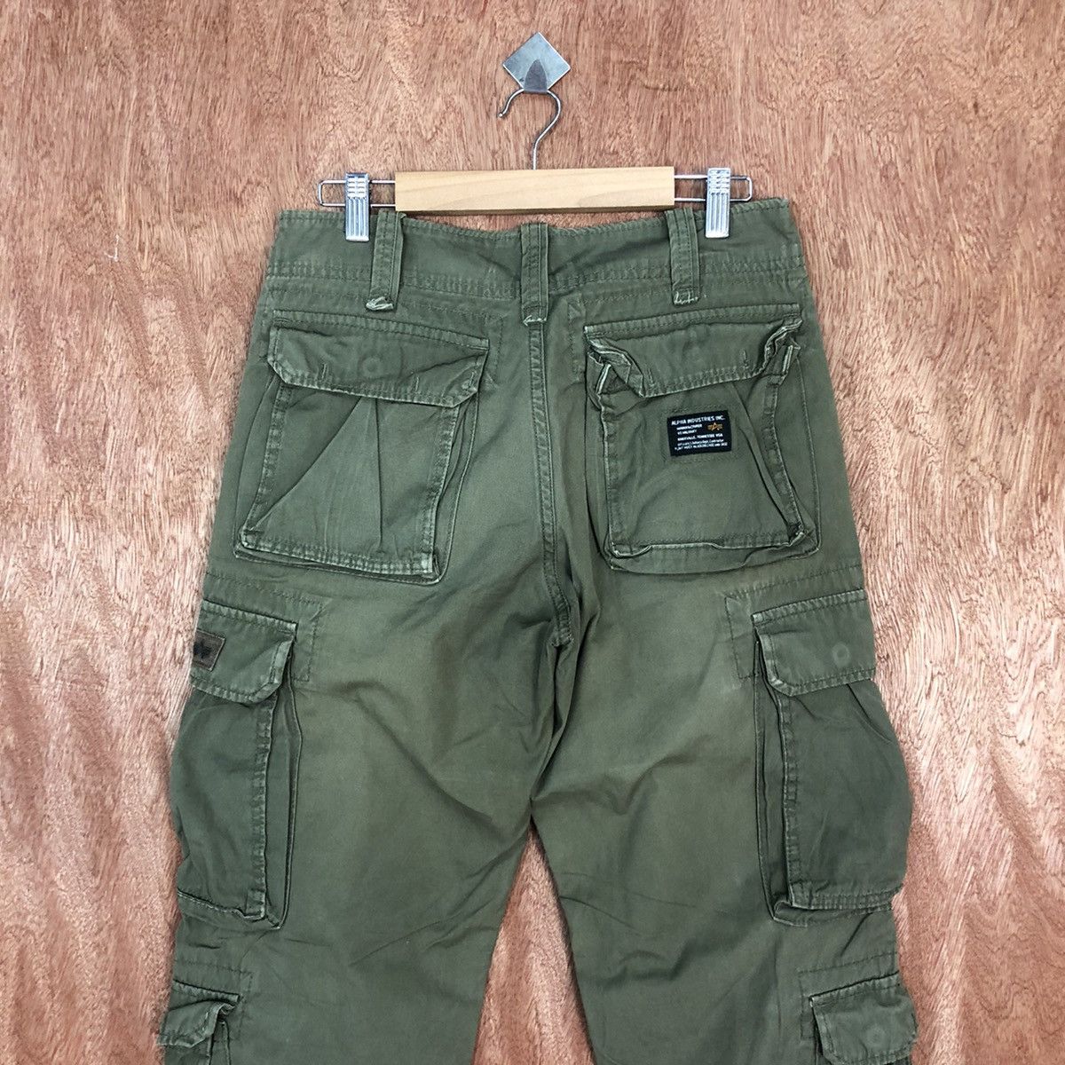 Alpha Industries DLL Alpha Industries Green Multipocket Cargo Pants #1865 Size US 28 / EU 44 - 13 Thumbnail