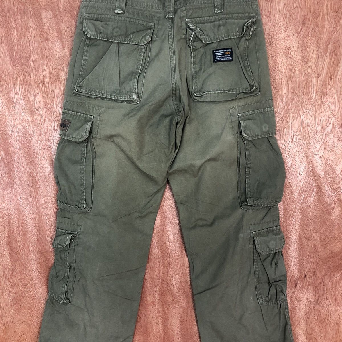 Alpha Industries DLL Alpha Industries Green Multipocket Cargo Pants #1865 Size US 28 / EU 44 - 15 Thumbnail