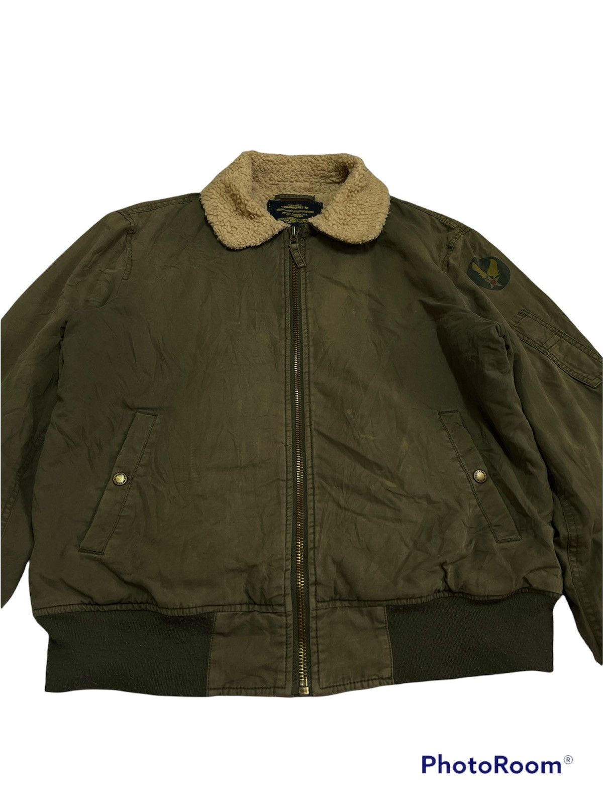 Alpha Industries SICK🔥B-10 Alpha Industries Sun Faded Green Army Size US XXL / EU 58 / 5 - 3 Thumbnail