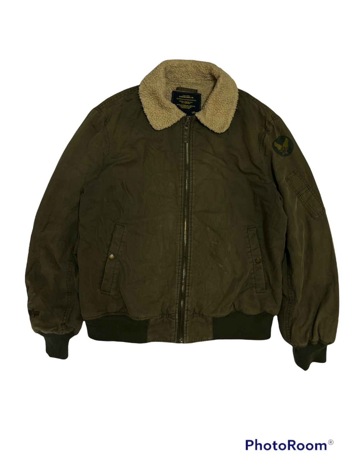 Alpha Industries SICK🔥B-10 Alpha Industries Sun Faded Green Army Size US XXL / EU 58 / 5 - 1 Thumbnail