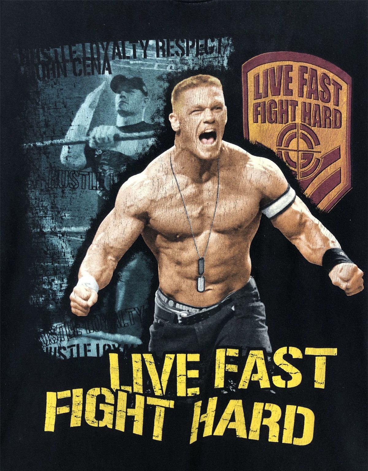 Vintage WWE John Cena Live Fast Fight Hard T Shirt cw21 Size US XL / EU 56 / 4 - 3 Thumbnail