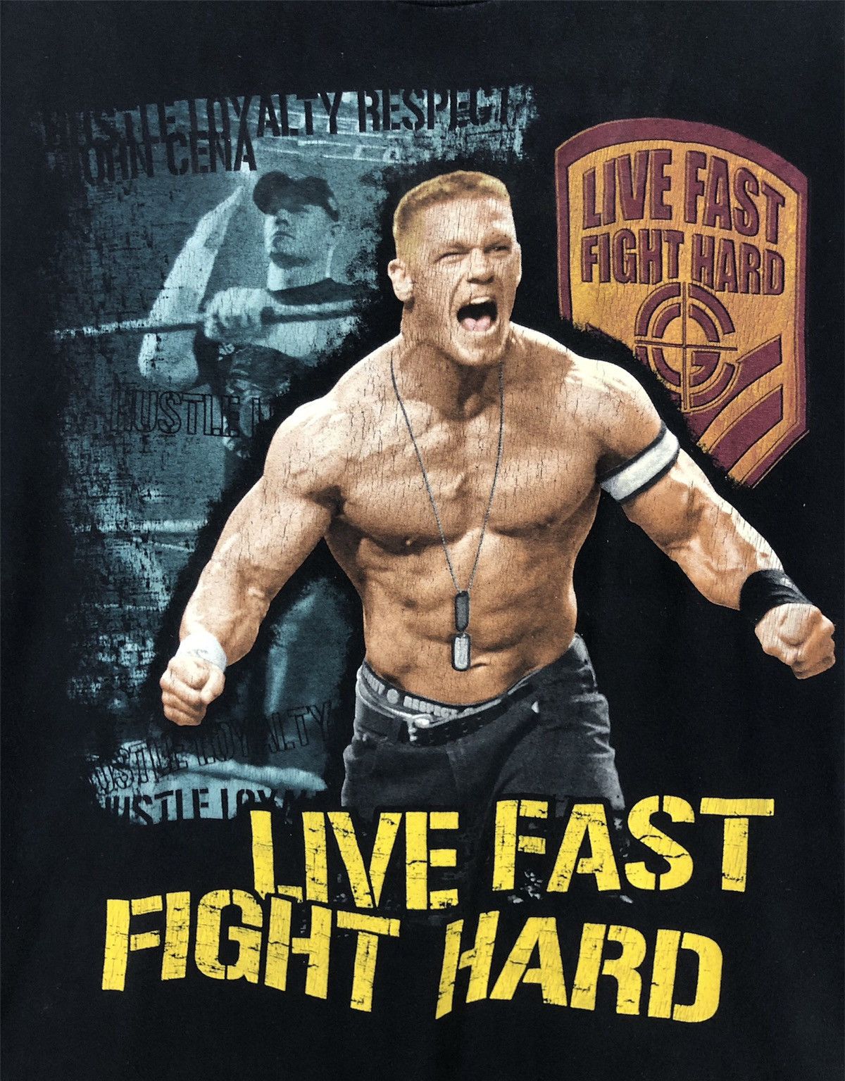 Vintage × WWE × WWF WWE John Cena Live Fast Fight Hard T Shirt cw21 Size US XL / EU 56 / 4 - 3 Thumbnail