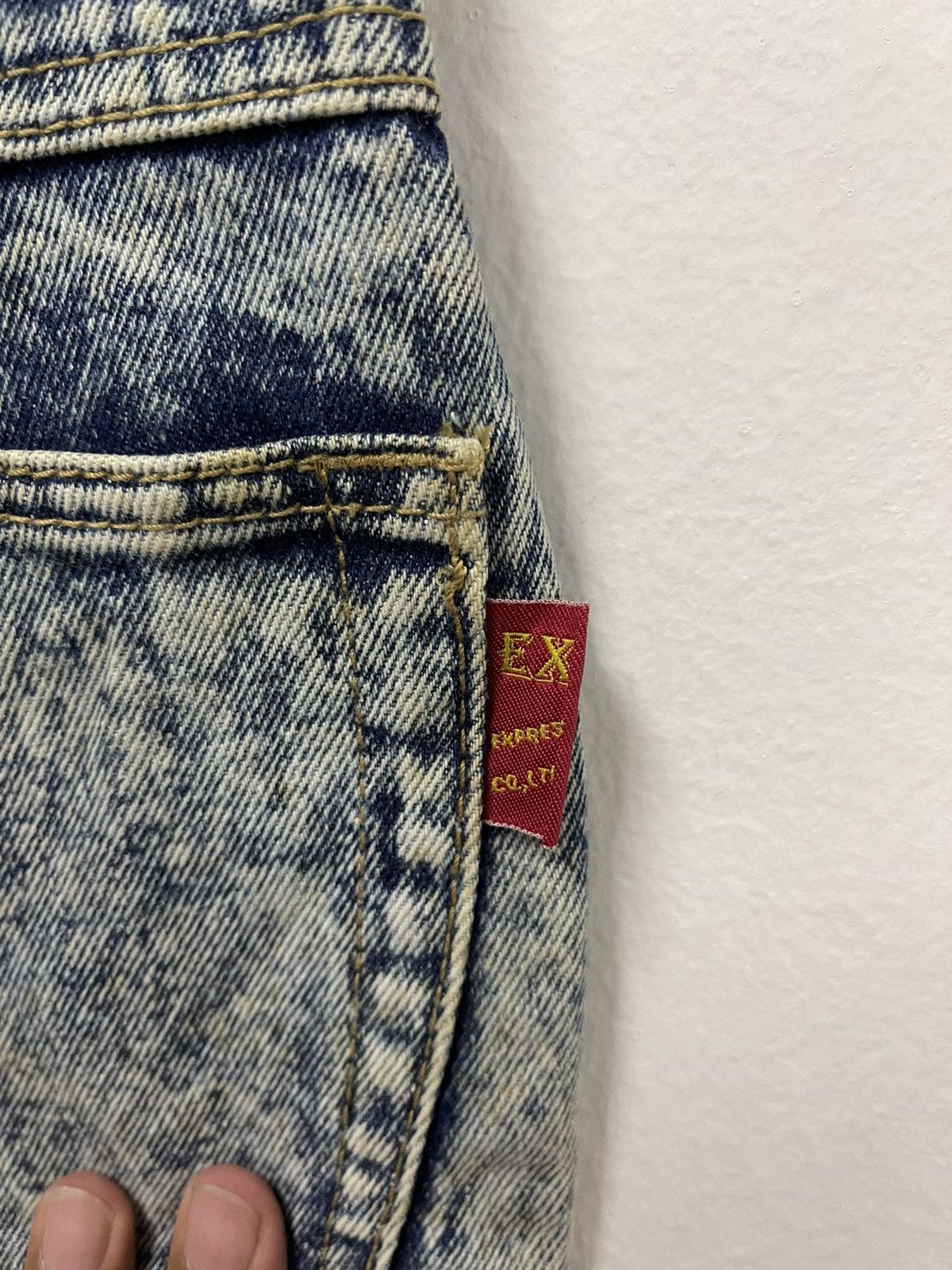 Japanese Brand × Vintage Japanese Baggy Blue Wash Distressed Denim Jean Size US 30 / EU 46 - 17 Thumbnail
