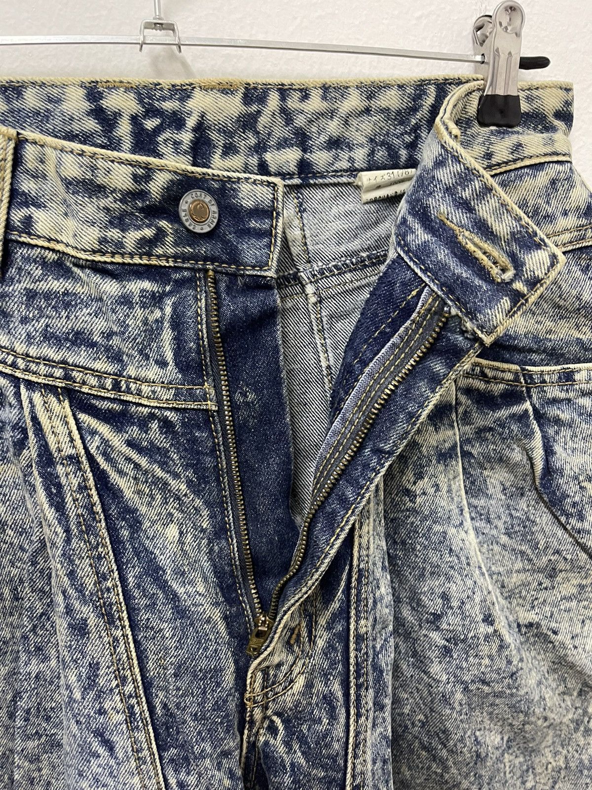 Japanese Brand × Vintage Japanese Baggy Blue Wash Distressed Denim Jean Size US 30 / EU 46 - 7 Thumbnail
