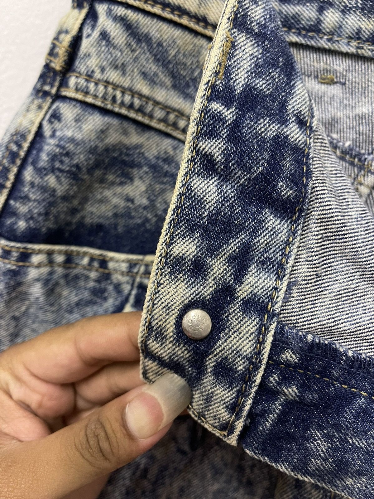 Japanese Brand × Vintage Japanese Baggy Blue Wash Distressed Denim Jean Size US 30 / EU 46 - 10 Thumbnail