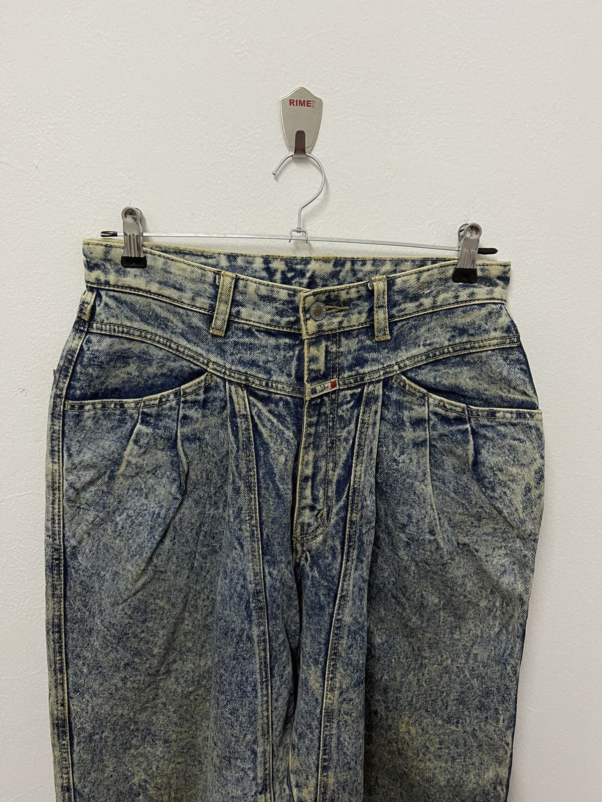 Japanese Brand × Vintage Japanese Baggy Blue Wash Distressed Denim Jean Size US 30 / EU 46 - 2 Thumbnail