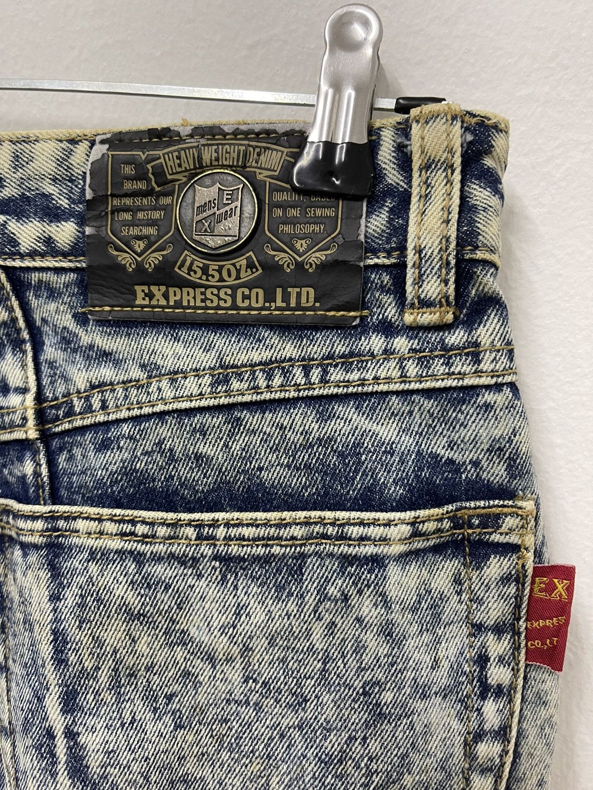 Japanese Brand × Vintage Japanese Baggy Blue Wash Distressed Denim Jean Size US 30 / EU 46 - 16 Thumbnail