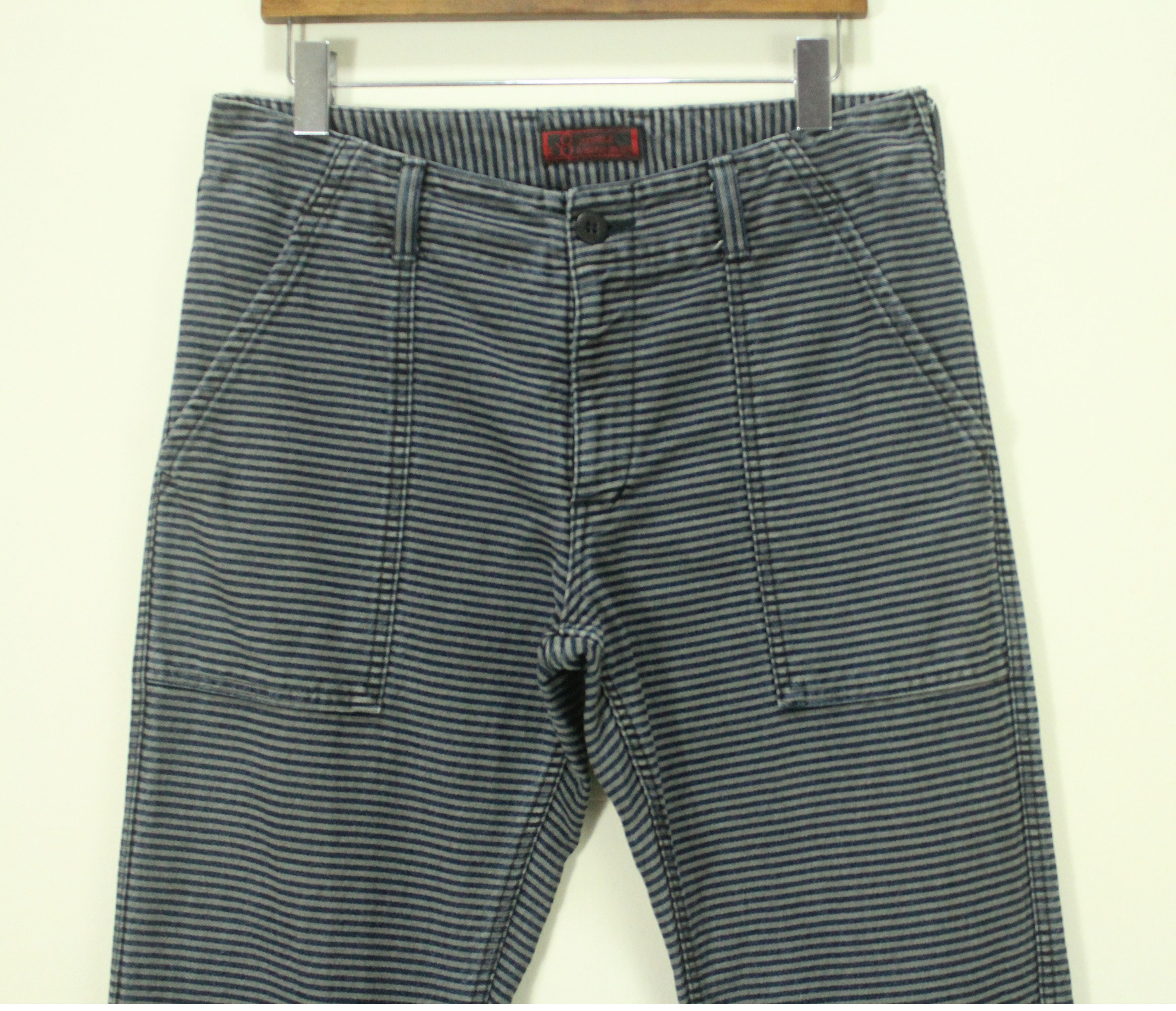 Japanese Brand × Johnbull JOHN BULL Pants Hickory Work Wear Pants Striped Fatigue Size US 32 / EU 48 - 2 Thumbnail