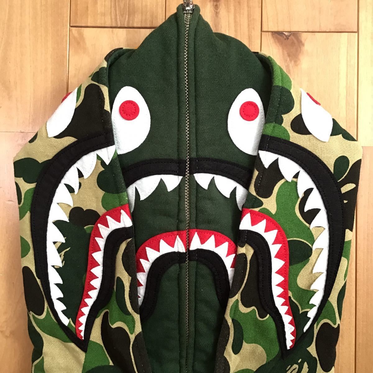 Bape BAPE Double shark full zip hoodie ABC camo green ape Size US M / EU 48-50 / 2 - 2 Thumbnail