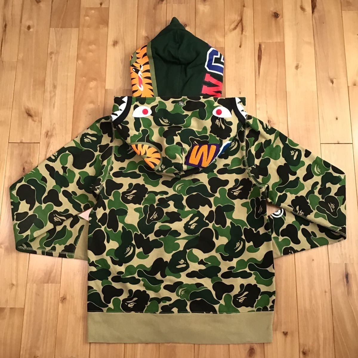 Bape BAPE Double shark full zip hoodie ABC camo green ape Size US M / EU 48-50 / 2 - 5 Thumbnail