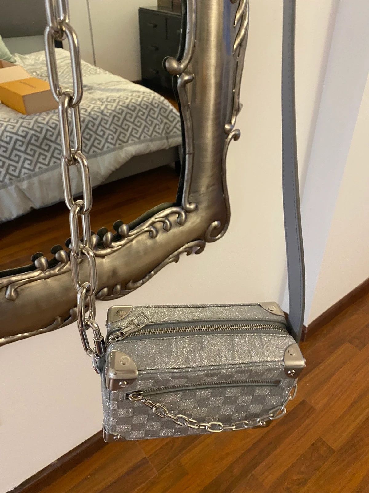 Louis Vuitton × Virgil Abloh Mini Soft Trunk Glitter Silver Size ONE SIZE - 4 Thumbnail
