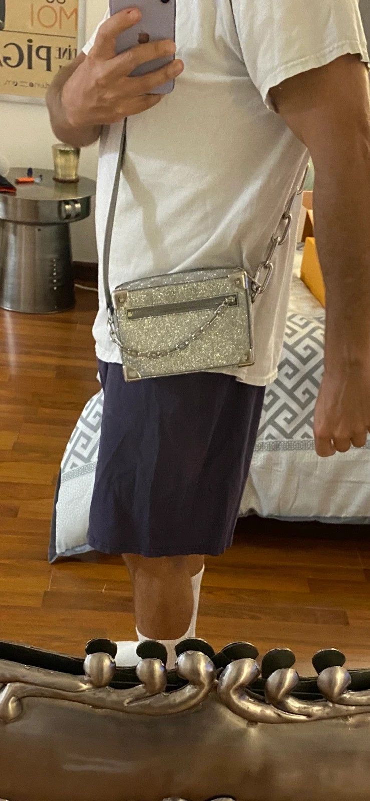 Louis Vuitton × Virgil Abloh Mini Soft Trunk Glitter Silver Size ONE SIZE - 7 Thumbnail